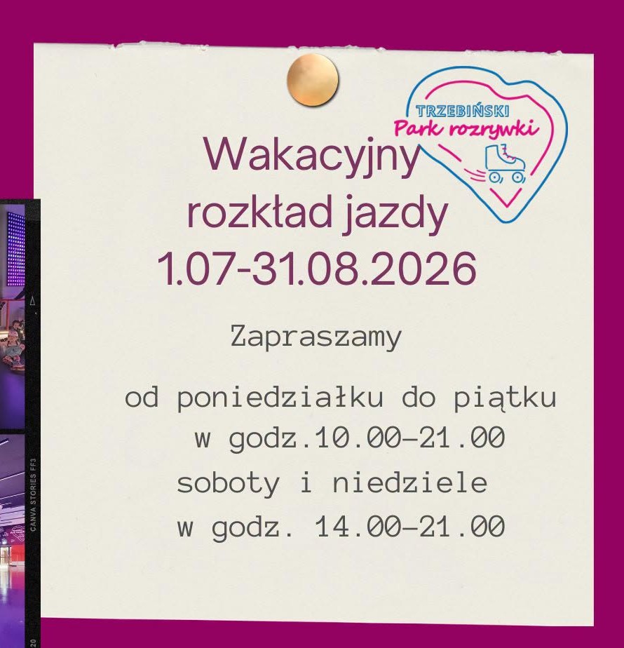 neonowy znak trzebiński park rozrywki